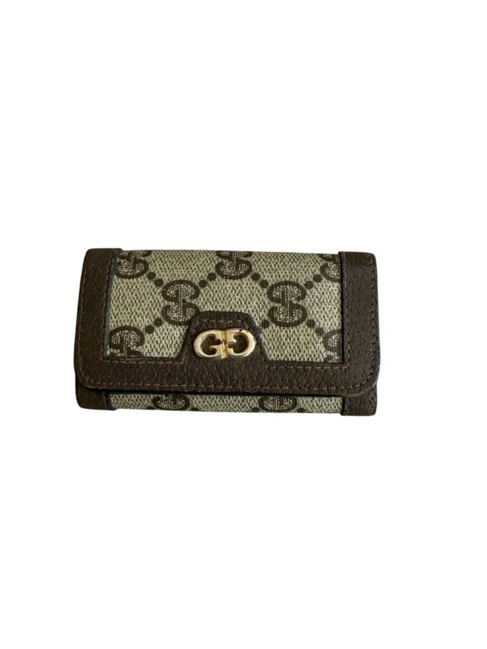 GUCCI Vintage Brown Keyholder Wallet Womens